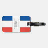 Frankrijk Franse vlag rood wit blauw patriottisch Bagagelabel (Achterkant horizontaal)