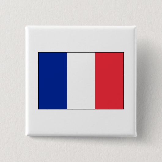 Frankrijk - Franse vlag Vierkante Button 5,1 Cm (Voorkant)