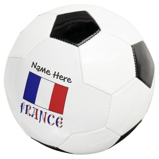 Frankrijk Franse vlag zwart gepersonaliseerd Voetbal (Drie kwart)