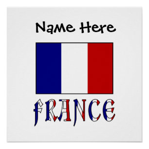 Frankrijk Franse Vlag Zwart Persoonlijk Perfect Poster