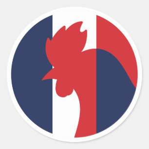 Frankrijk Gallische haan Franse nationale dierenvl Ronde Sticker