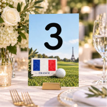 Frankrijk Golf Tafel Nummer Eiffeltoren Franse Vla
