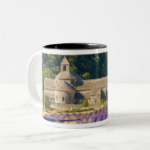 Frankrijk, Gordes. Klooster Cistercian van Tweekleurige Koffiemok (Voorkant links)
