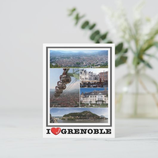 Frankrijk - Grenoble - I Love - Briefkaart (Staand voorkant)