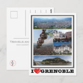 Frankrijk - Grenoble - I Love - Briefkaart (Voorkant / Achterkant)
