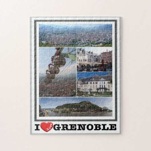 Frankrijk - Grenoble - I Love - Legpuzzel (Verticaal)