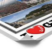 Frankrijk - Grenoble - I Love - Poster (Hoek)