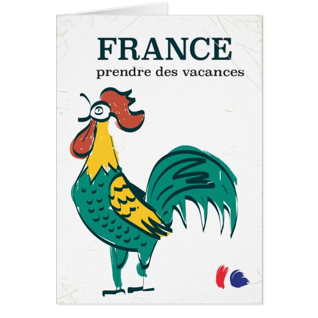 Frankrijk haan vintage reisposter (Voorkant)