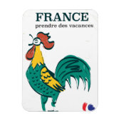 Frankrijk haan vintage reisposter magneet (Verticaal)