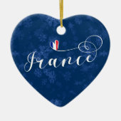 Frankrijk Hart, Ornament met kerstbomen, Frans (Voorkant)