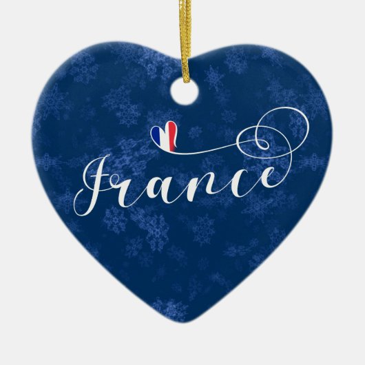 Frankrijk Hart, Ornament met kerstbomen, Frans (Voorkant)