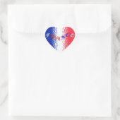 Frankrijk Hart Sticker (Tas)