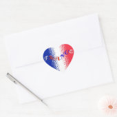 Frankrijk Hart Sticker (Envelop)