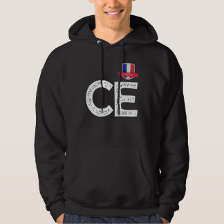 Frankrijk Human-Flag Letter C en E Frankrijk Hoodie