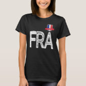 Frankrijk Human-Flag Letter F en R en A Fran T-shirt (Voorkant)
