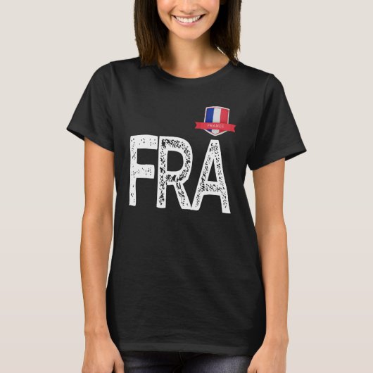 Frankrijk Human-Flag Letter F en R en A Fran T-shirt (Voorkant)