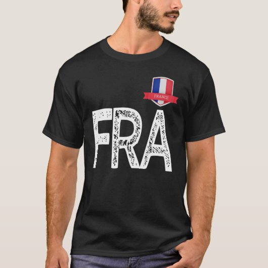Frankrijk Human-Flag Letter F en R en A Fran T-shirt (Voorkant)