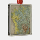 Frankrijk hypsometrisch metalen ornament (Rechts)