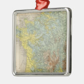 Frankrijk hypsometrisch metalen ornament (Links)