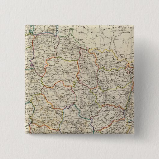 Frankrijk II 2 Vierkante Button 5,1 Cm (Voorkant)