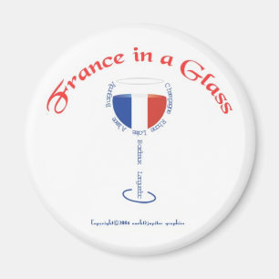 Frankrijk in een glas magneet