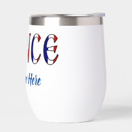 Frankrijk in Franse vlag Kleuren Gepersonaliseerd