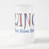 Frankrijk in Franse vlag Kleuren Gepersonaliseerd Matglas Bierpul (Center)