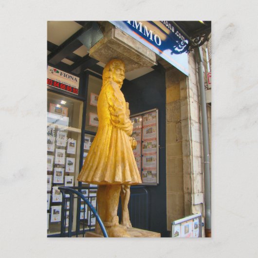 Frankrijk, Jura, Arbois; beeld van een wijnbereide Briefkaart (Voorkant)