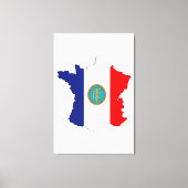 Frankrijk-kaart Canvas Afdruk (Voorkant)