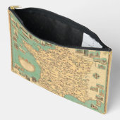  Frankrijk Kaart Cosmetic Bag Etui (Open)