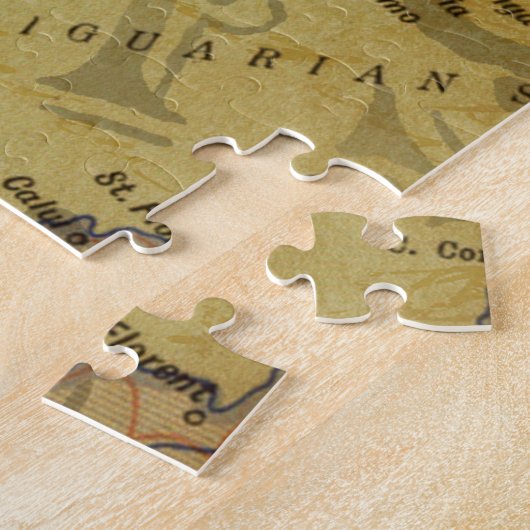  Frankrijk Kaart met Ephemera Legpuzzel (Zijkant)