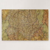  Frankrijk Kaart met Ephemera Legpuzzel (Horizontaal)