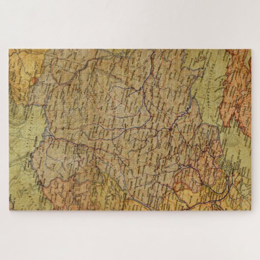  Frankrijk Kaart met Ephemera Legpuzzel (Horizontaal)