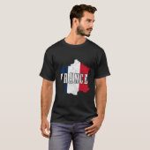 Frankrijk Kaart Pride Franse vlag T-shirt (Voorkant volledig)