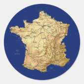 Frankrijk Kaart Sticker (Voorkant)