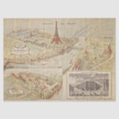  Frankrijk Kaart Weefselpapier of ontkoppeling Tissuepapier (Voorkant)