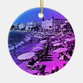  Frankrijk kanaliseert het strand Keramisch Ornament (Voorkant)