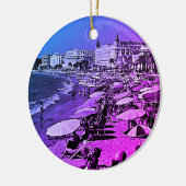  Frankrijk kanaliseert het strand Keramisch Ornament (Links)