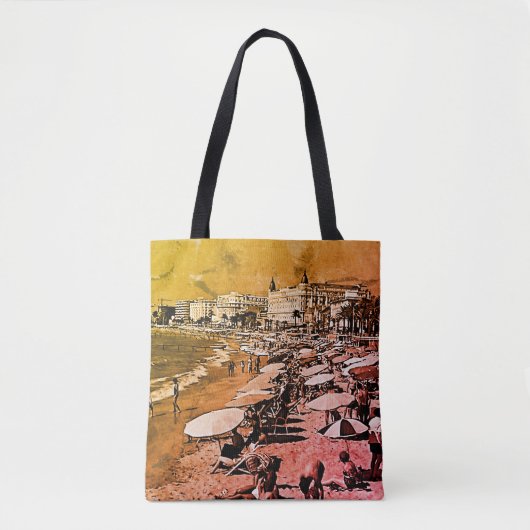 Frankrijk kanaliseert het strand Tote Bag (Voorkant)