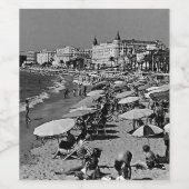 Frankrijk kanaliseert het strand Wijn Etiket (Enkel label)