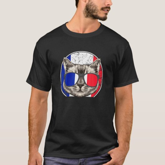 Frankrijk Kat Frankrijk Frans T-shirt (Voorkant)