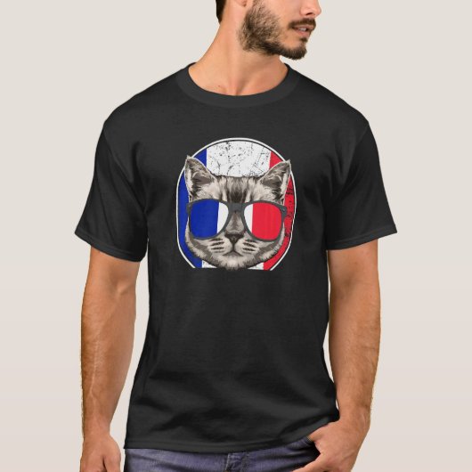 Frankrijk Kat Frankrijk Frans T-shirt (Voorkant)