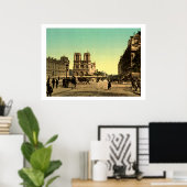  Frankrijk, Kathedraal Notre Dame, Parijs Poster (Thuiskantoor)