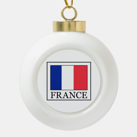 Frankrijk Keramische Bal Ornament (Voorkant)