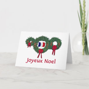 Frankrijk Kerstmis 2 Feestdagen Kaart