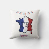 Frankrijk - kussen met Franse vlaggen (Achterkant)