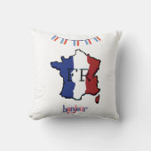 Frankrijk - kussen met Franse vlaggen (Voorkant)