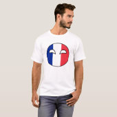 Frankrijk Land Ball T-shirt (Voorkant volledig)