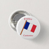 Frankrijk Land Vlag Thunder_Cove Ronde Button 3,2 Cm (Voorkant /achterkant)