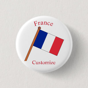 Frankrijk Land Vlag Thunder_Cove Ronde Button 3,2 Cm